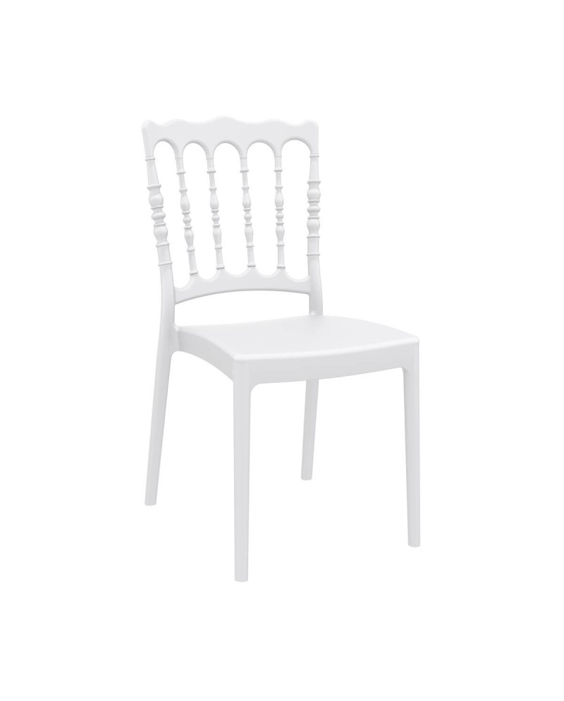 Chaise NAPOLEON Fixe Blanche - Extérieur