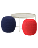 Ensemble POP BLEU MARINE - table basse + 2 poufs