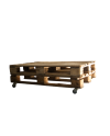 Table basse palette 120x80 sur roulettes