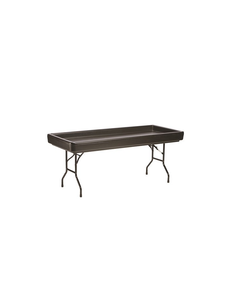 Table ICE noire 176x76x110cm + juponnage noir