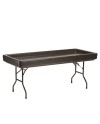 Table ICE noire 176x76x110cm + juponnage noir