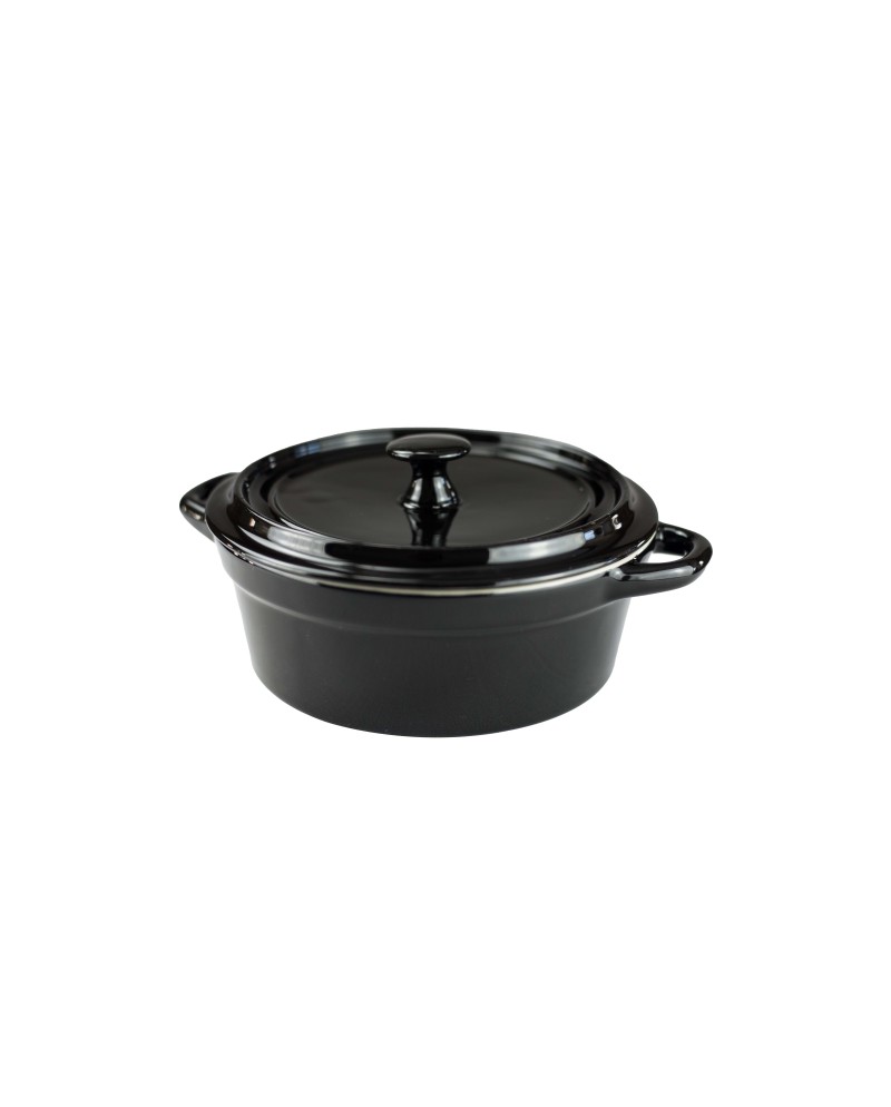 Cocotte en grès Noire 500ml (avec couvercle)
