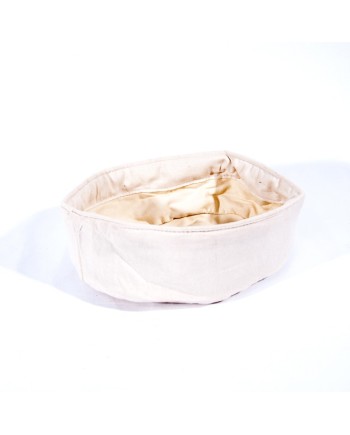 Panière à pain en tissu écru 20x19xh9cm