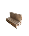 Canapé palette 1200x600 sur roulette