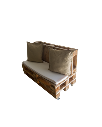 Canapé palette 1200x600 sur roulette