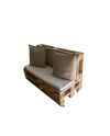 Canapé palette 1200x600 sur roulette