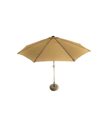 Parasol Beige rond diam 3m + pied + lestage 35kg