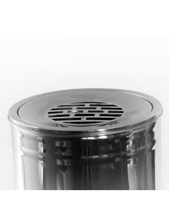 Cendrier corbeille sur pied inox