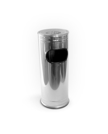 Cendrier corbeille sur pied inox