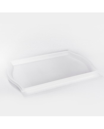 Plateau de service blanc rectangle