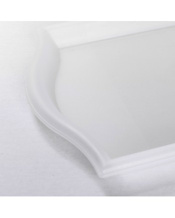 Plateau de service blanc rectangle