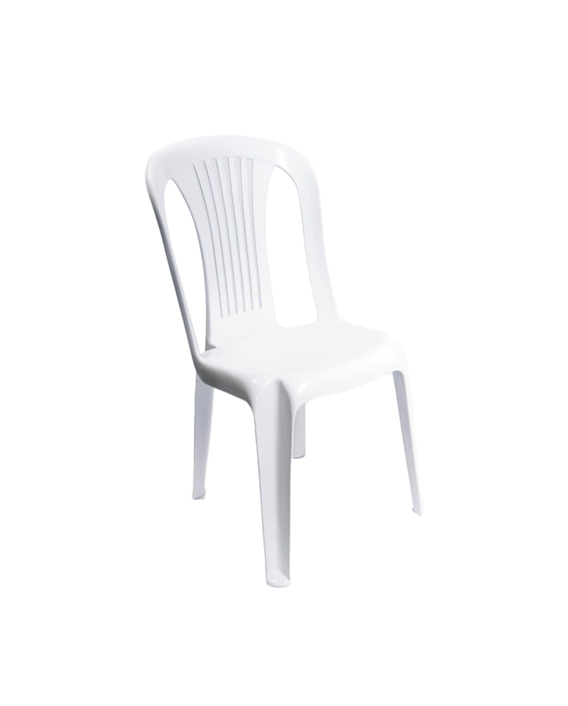 Chaise GALA - Blanche empilable extérieur