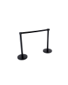 Potelet à enrouleur noir 2m h 91cm système sangle