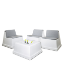 Ensemble LAZE - 2 fauteuils + 1 table basse